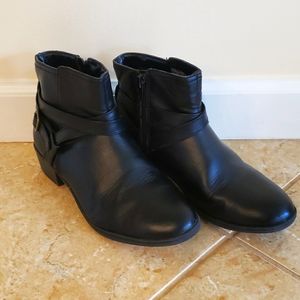 Black ankle height boots